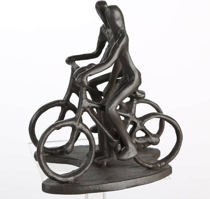 Casablanca - Design-Skulptur Figur - Rad Tour - aus Eisen - brüniert H 13 cm