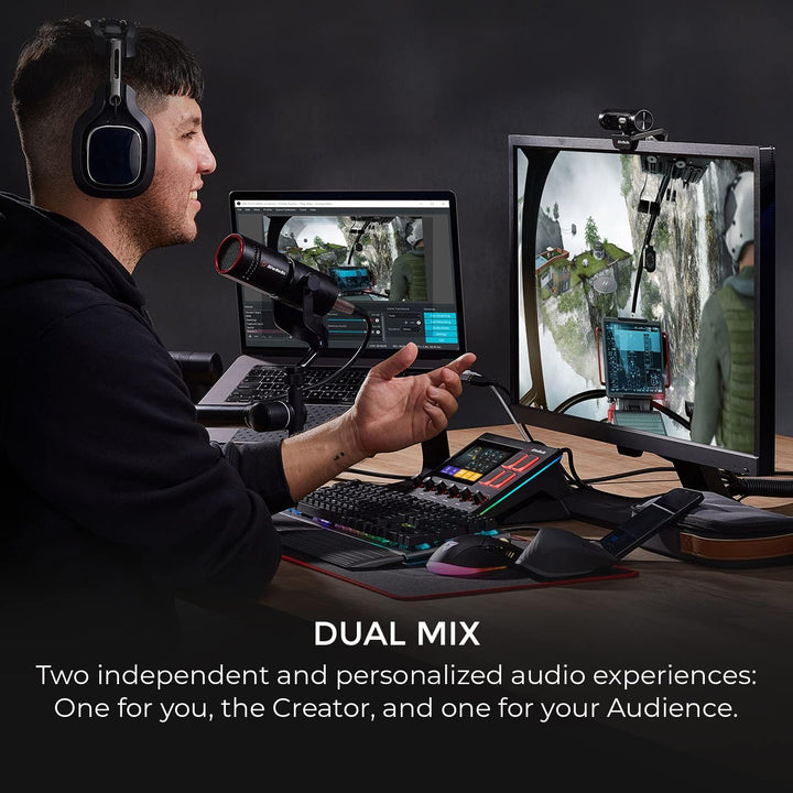 AVerMedia Live Streamer AX310 - 6-Spuren Audio Mixer mit IPS-Touchscreen zur Interaktion sowie Aktio