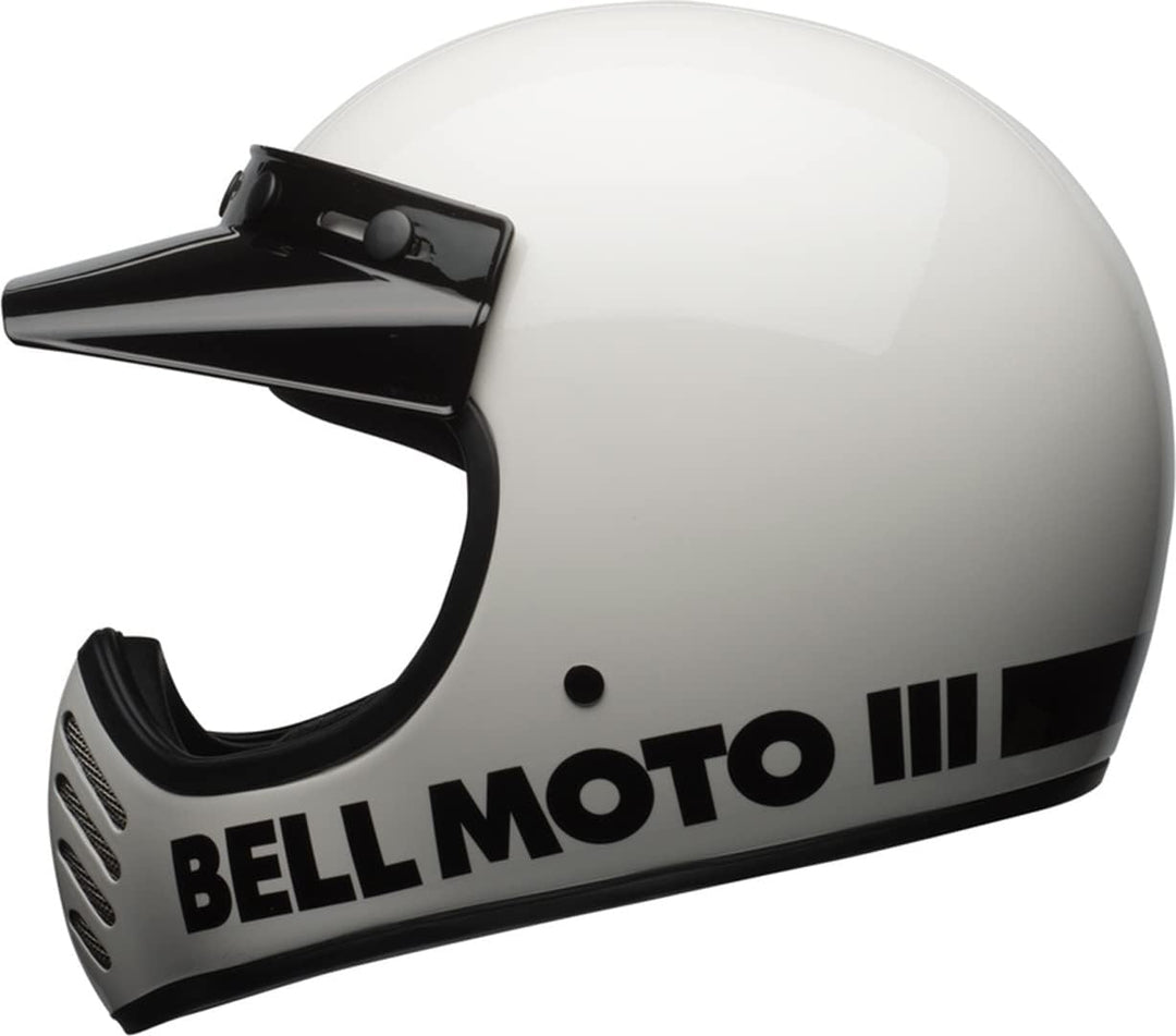 BELL Moto-3 Classic Endurohelm (weiss), L (59)