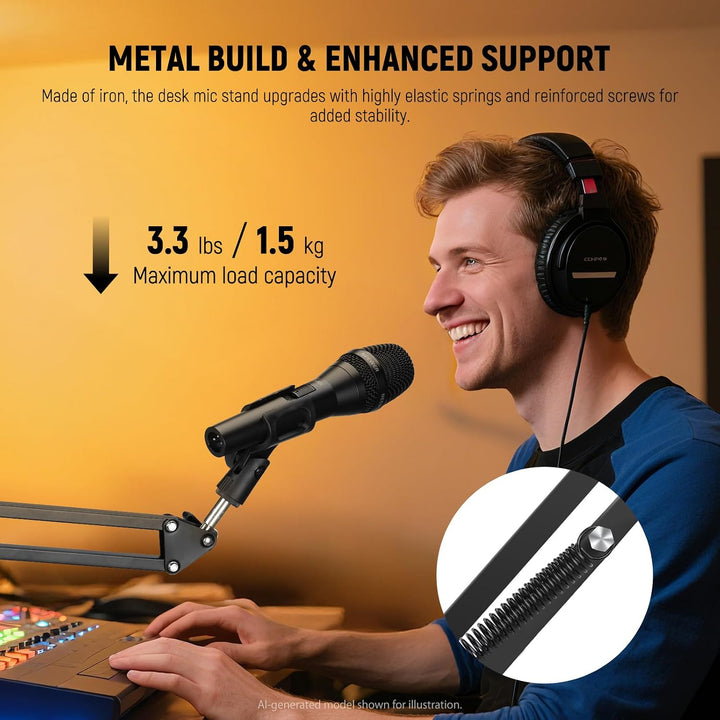 NEEWER BASICS Mikrofon Arm, Microphone Boom Arm Stand Tisch, hängende Mic Halterung für Schreibtisch