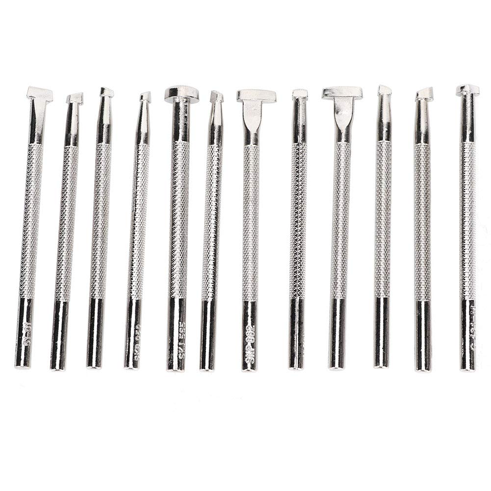 HEEPDD 12 STÜCKE Leder Stempel Werkzeug, Leder Gravur und Prägewerkzeuge Verschiedene Form Stempel P