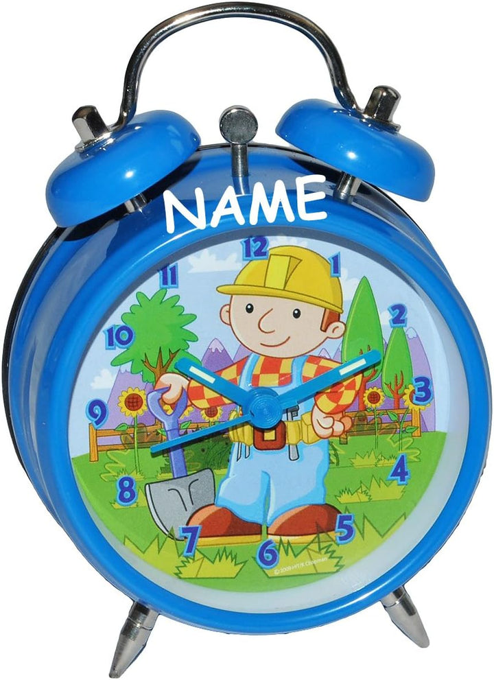 alles-meine.de GmbH Kinderwecker Bob der Baumeister - für Kinder Metall Wecker Analog - Alarm Kinder