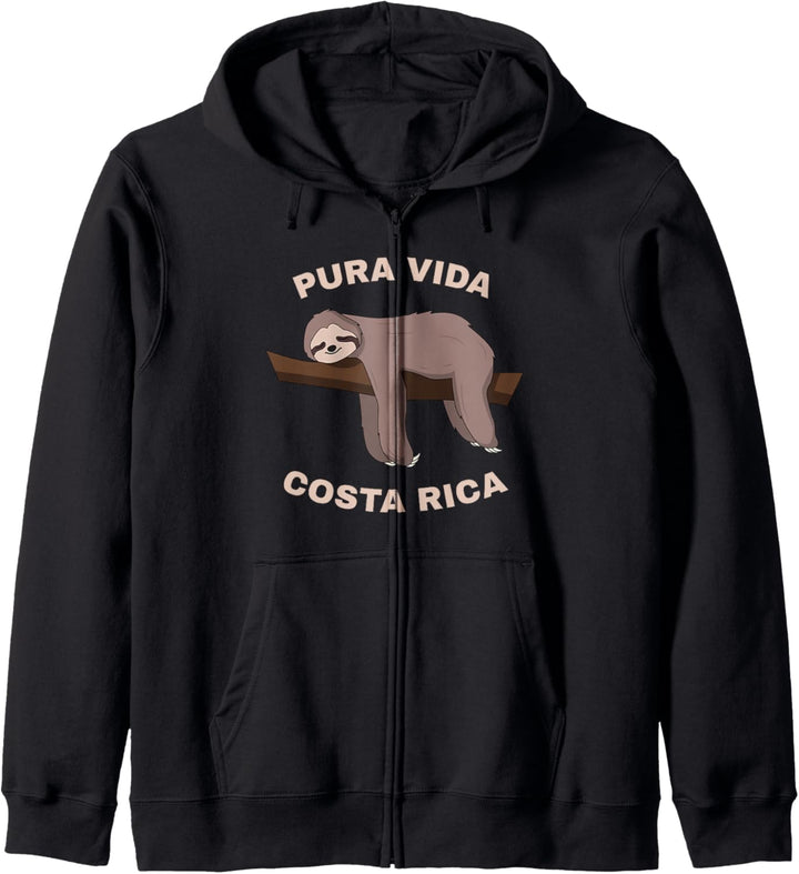 Pura Vida Costa Rica - Cooles Costa Rica Faultier Kapuzenjacke