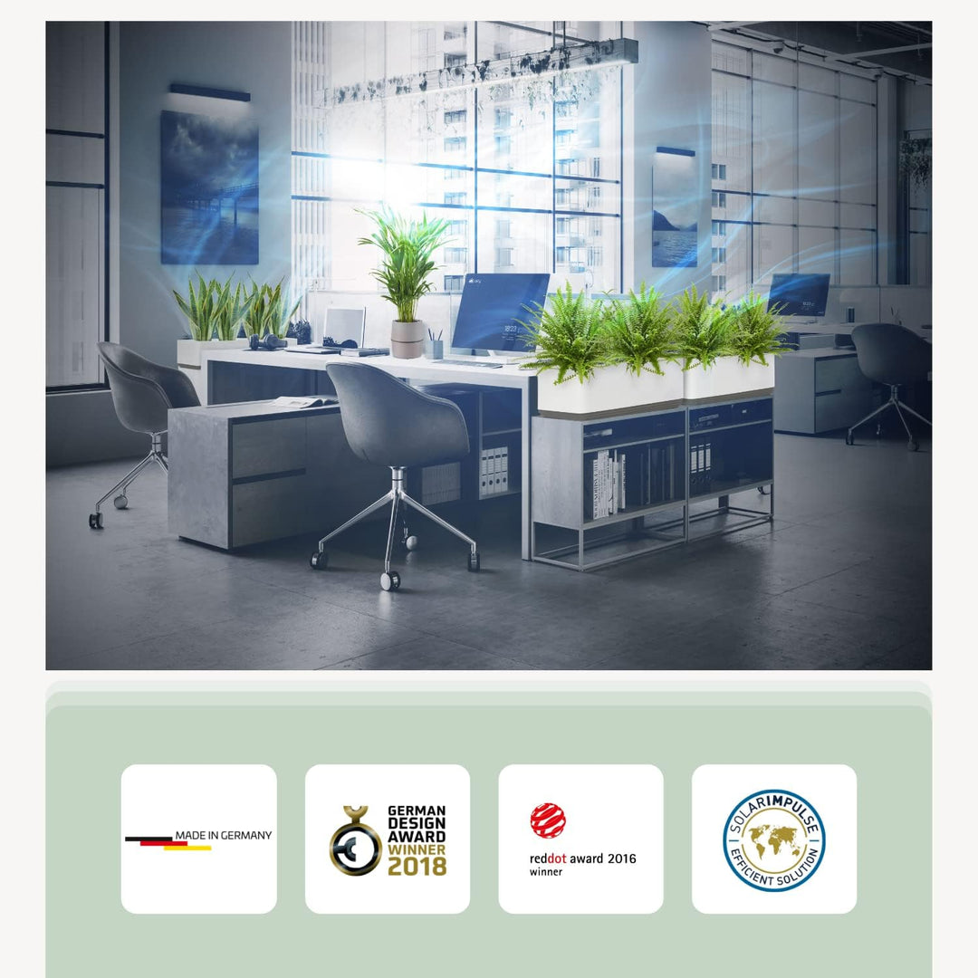 AIRY System M mit 6L Airy Base Substrat • Biologischer Luftreiniger filtert Schadstoffe, Allergene &