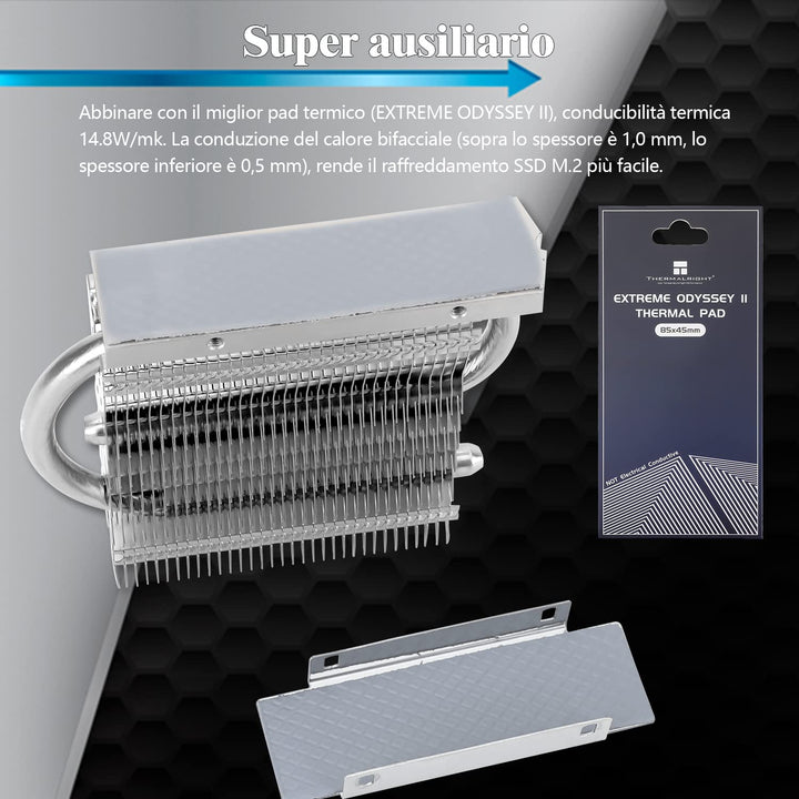 Thermalright HR-09 2280 PRO SSD Kühlkörper, doppelseitiger Kühlkörper, mit thermischem Silikon Pad f