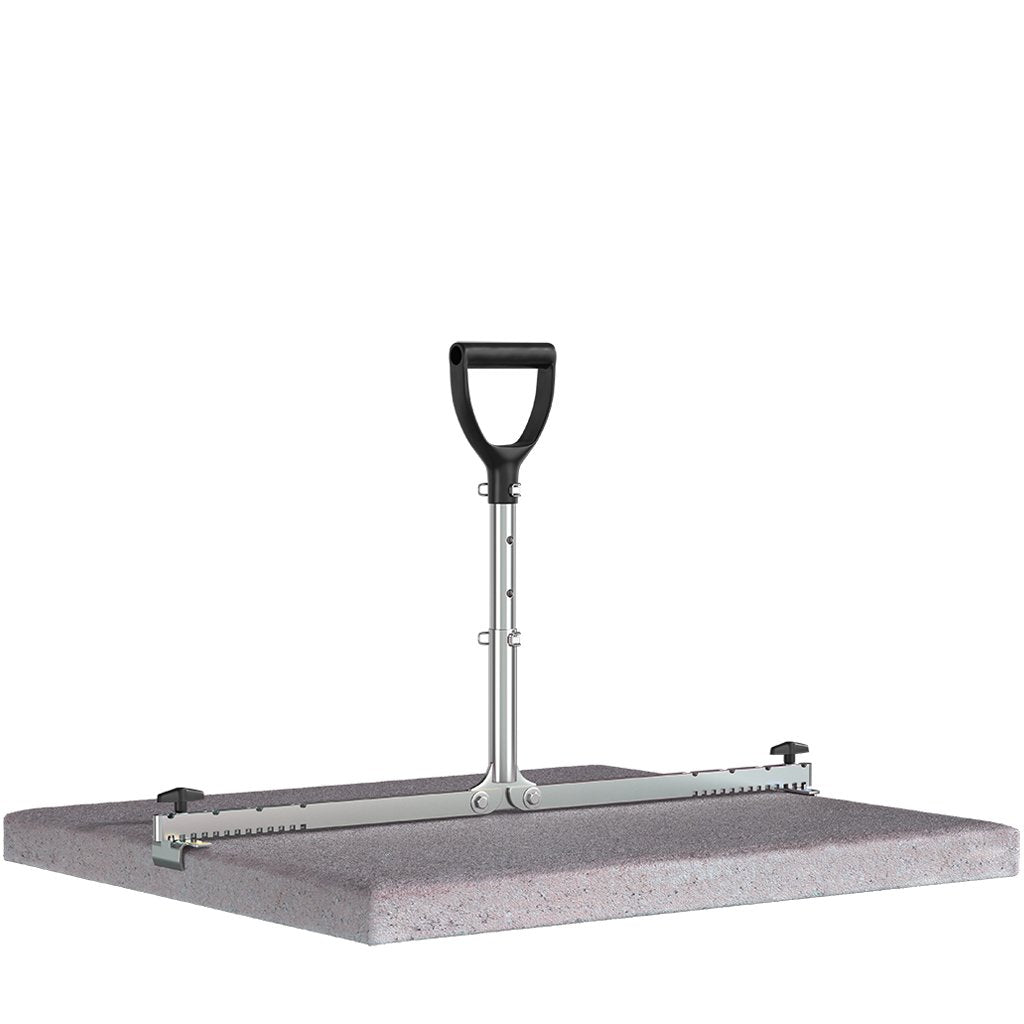 LANGFIT® Plattenheber 50 bis 80cm - Rückenfreundlich durch 3-fach höhenverstellbarem Griff - Schonen