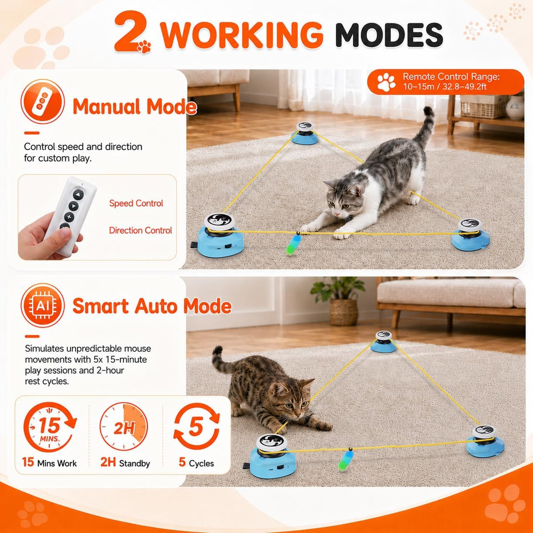 ITSHINY Katzenspielzeug Elektrisch, Katzenlaufrad, Interaktives Katzenspielzeug Selbstbeschäftigung