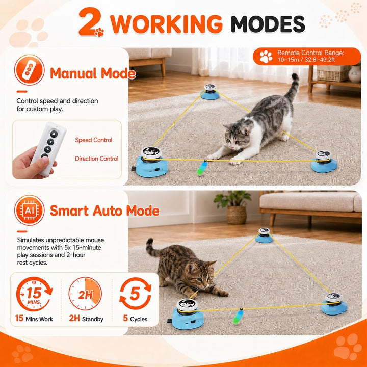 ITSHINY Katzenspielzeug Elektrisch, Katzenlaufrad, Interaktives Katzenspielzeug Selbstbeschäftigung