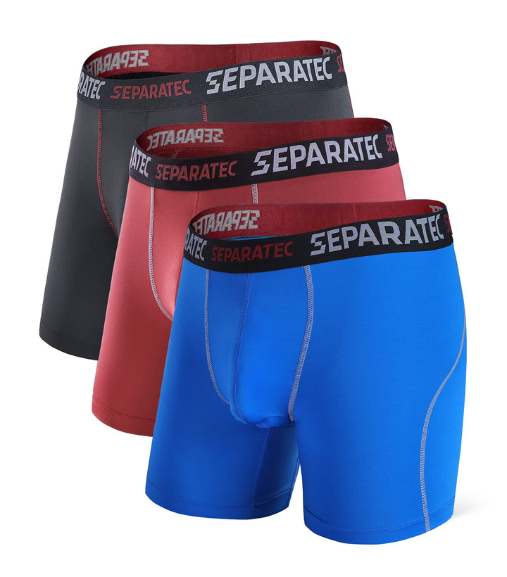 Separatec Sport Boxershorts Herren Schnelltrocknende Unterhosen Männer mit Doppelter Beutel Retrosho