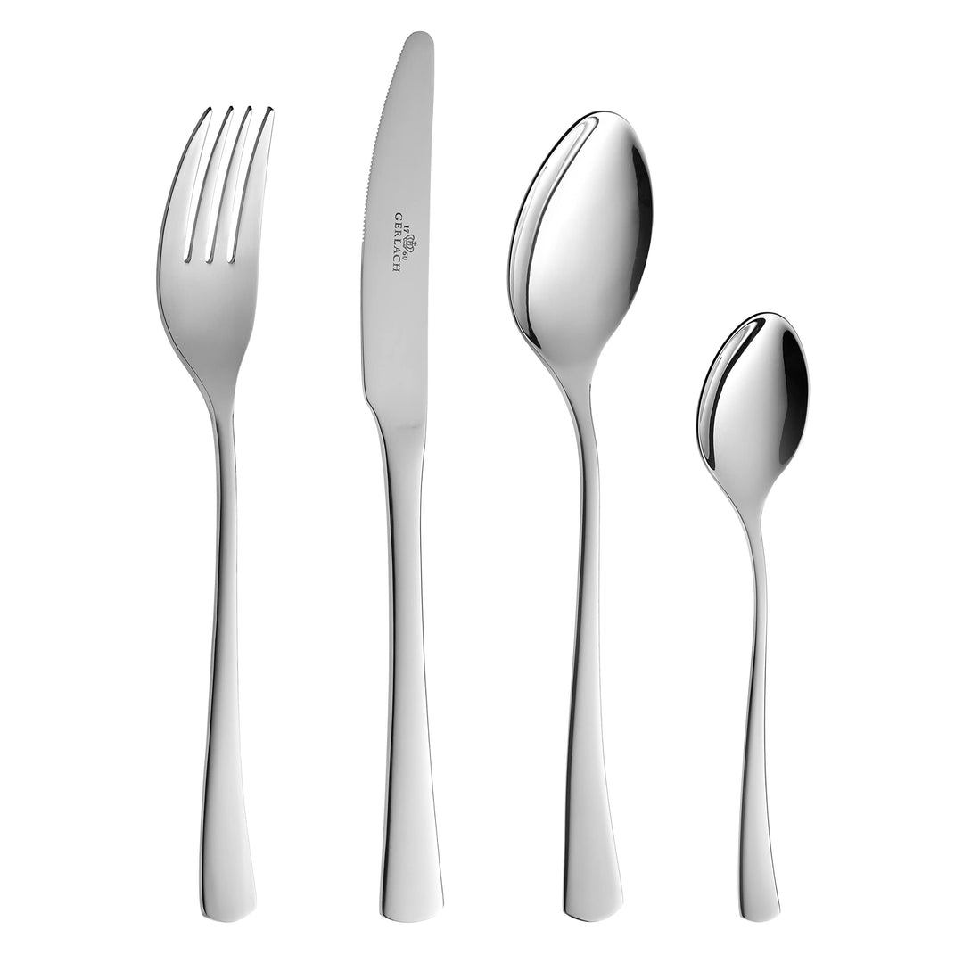 Gerlach Tunea Besteck-Set Für 6 Personen Spülmaschinenfest Essbesteck aus Edelstahl Elegantes Bestec