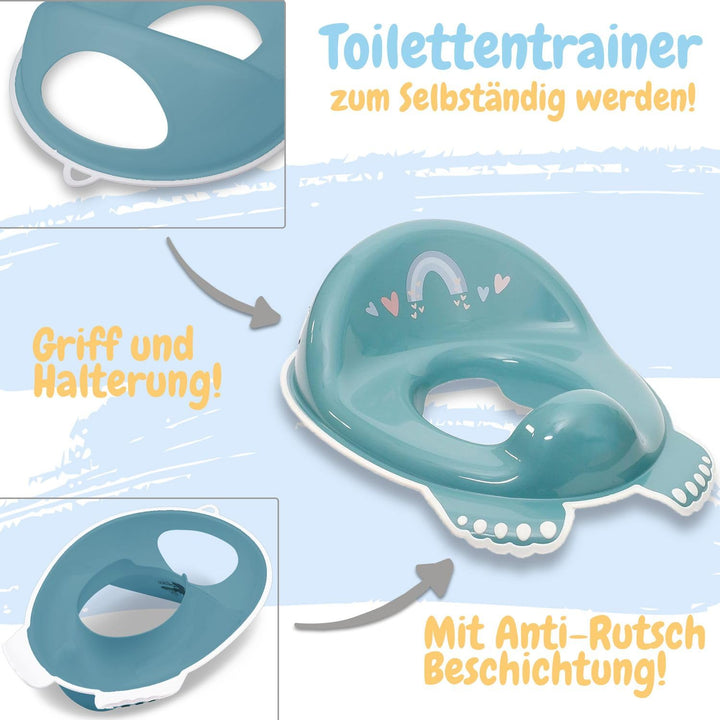 Babykajo 3 in 1 Baby Töpfchen Set TÜV Rheinland geprüft - Kinder Töpfchen + Kinder Toilettensitz + K