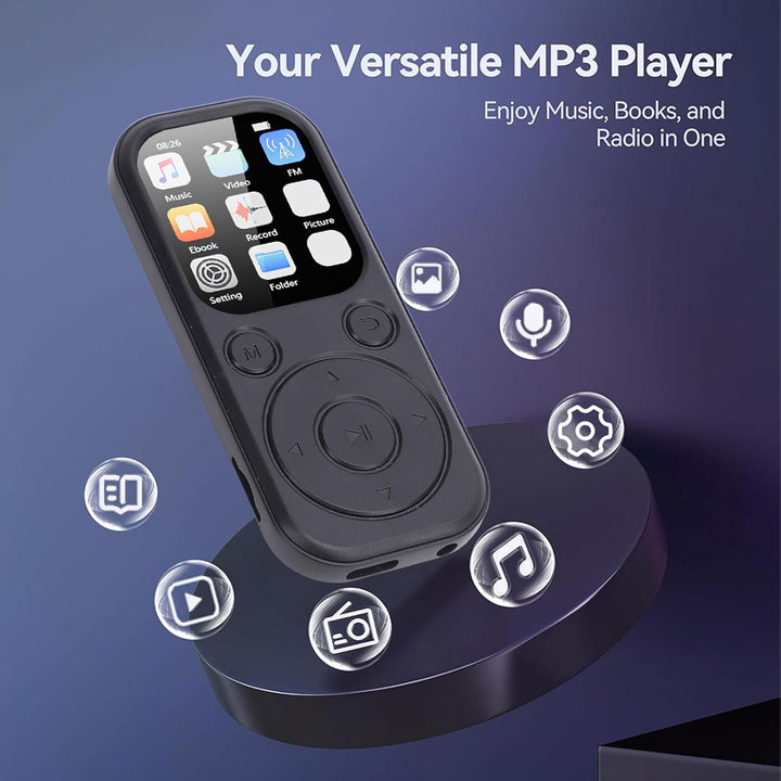 SENECESLI MP3-Player mit Bluetooth 5.4, 32GB Speicherkarte | 2,01-Zoll-Bildschirm, Verlustfreier Hi-