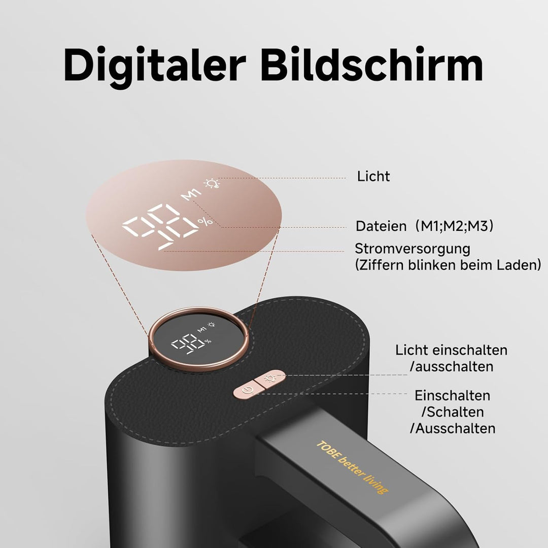 Fusselrasierer Elektrisch,Fusselentferner für 3 Einstellbaren Leistungsstufen,LED-Anzeige,6-Klingen-