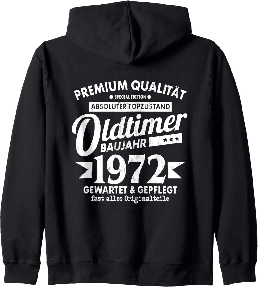 Vintage Oldtimer Baujahr 1972 Gewartet Gepflegt Geburtstag Kapuzenjacke