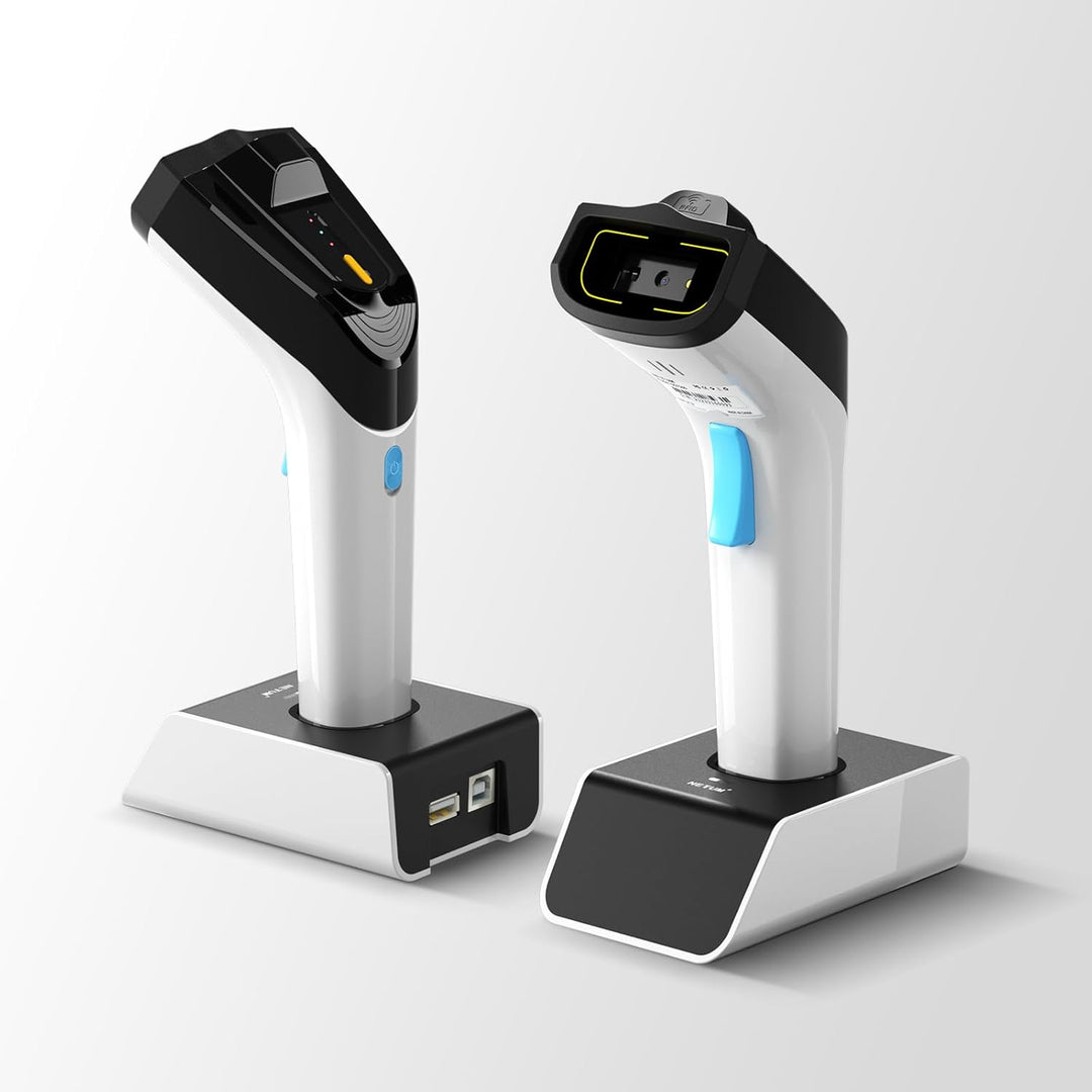 NETUM Wireless Hybrid RFID 2D-Barcode-Scanner, UHF-RFID-Tags-Leser und 1D/2D-QR-Barcode-Scan, Verbin