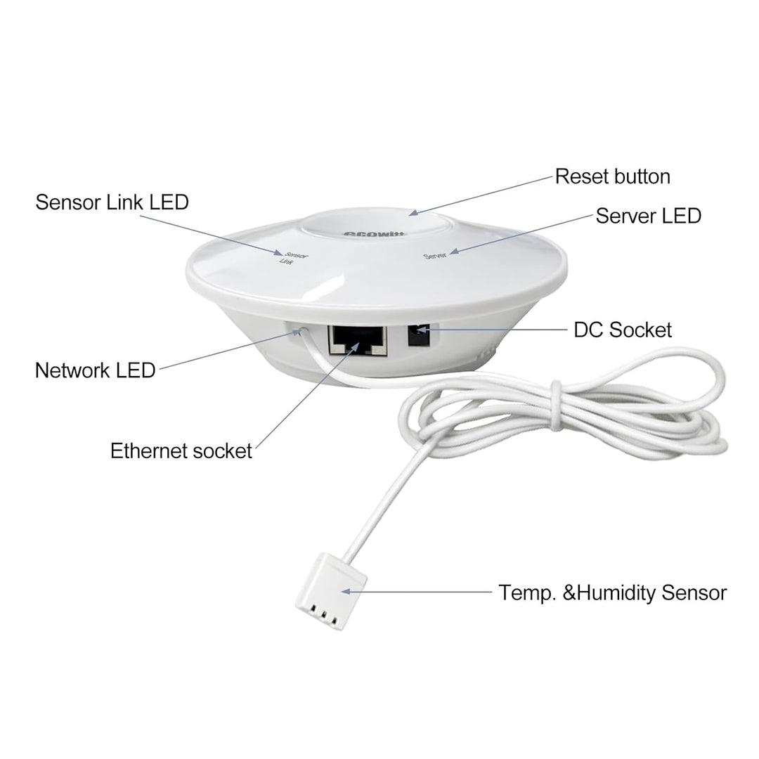 ECOWITT Wetterstation funk mit Aussensensor, Drahtlose Wetterstation Array WS69, mit 3 in 1 WiFi/Wir