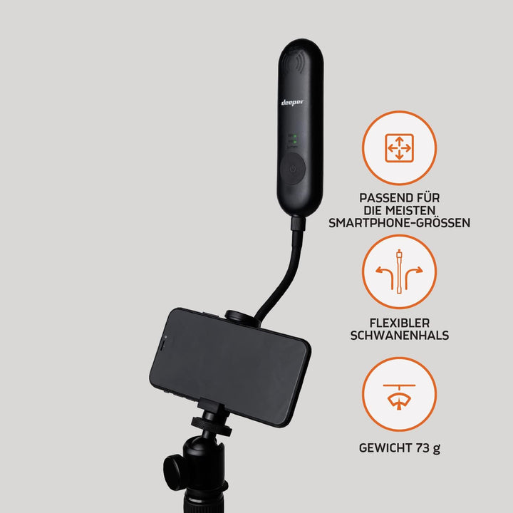 Deeper Range Extender mit Smartphone & Deeper Range Extender-Halterung, Angelzubehör für Futterboot,