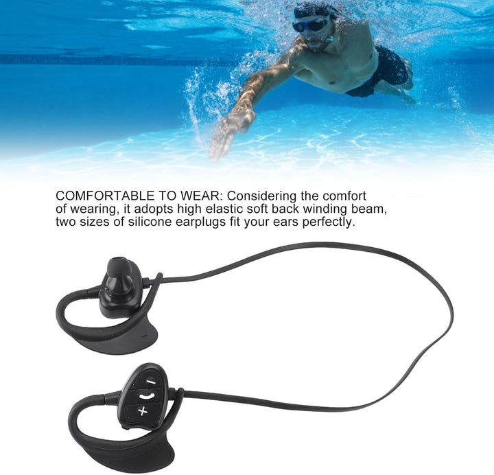 Schwimmkopfhörer, IPX8 Wasserdichte Ohrhörer Zum Schwimmen, Schwimmen, MP3-Player 5.0 In-Ear, Wasser