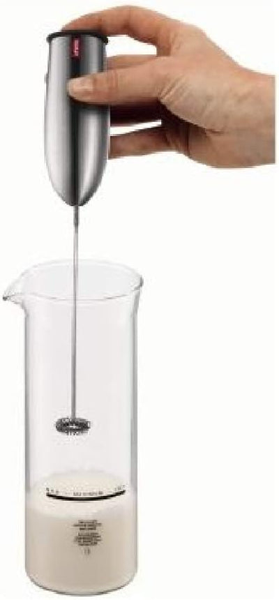 Bodum Schiuma Milchschäumer (Edelstahl, Batteriebetrieben) glänzend A 1 - Pack, A 1 - Pack
