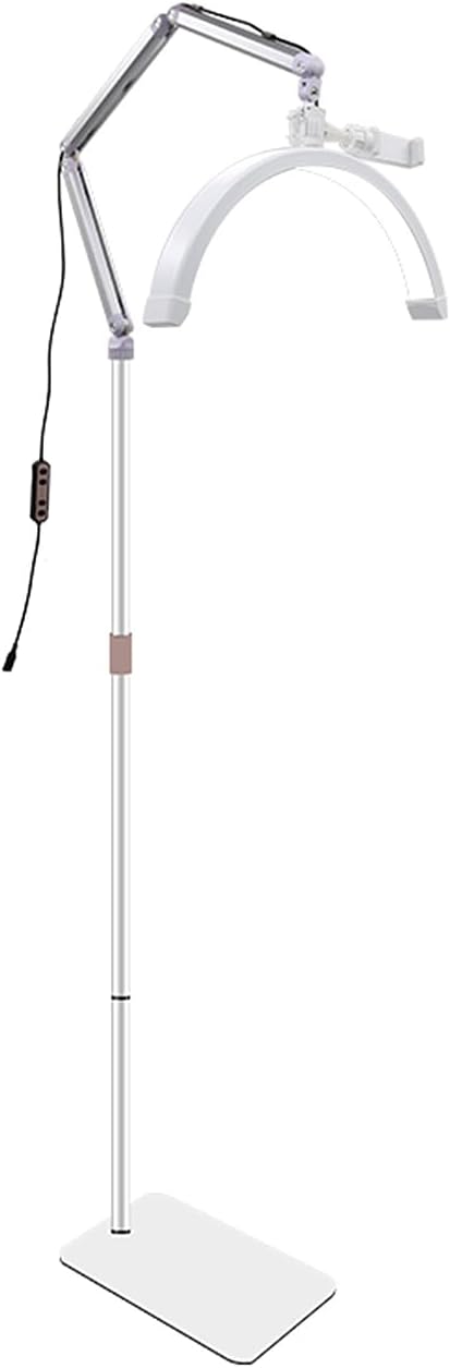 LED Halbmond Beauty Light Farbtemperatur 3000K-6000K Schwenkbar stabile Stand & Telefonhalterung Wei