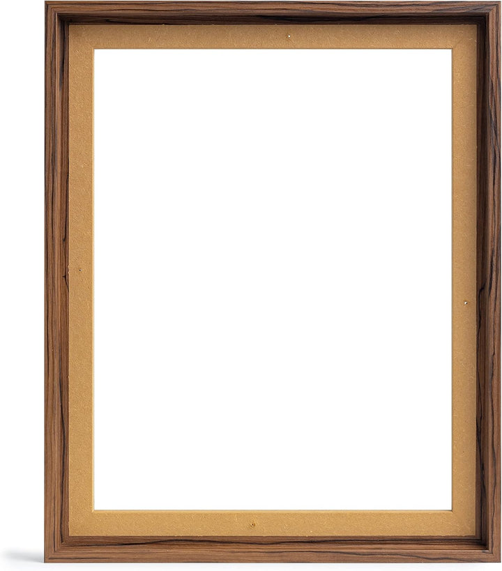 rahmengalerie24 Schattenfugenrahmen 60x84 cm nussbaum für Leinwand Bilderrahmen Keilrahmen für Leinw