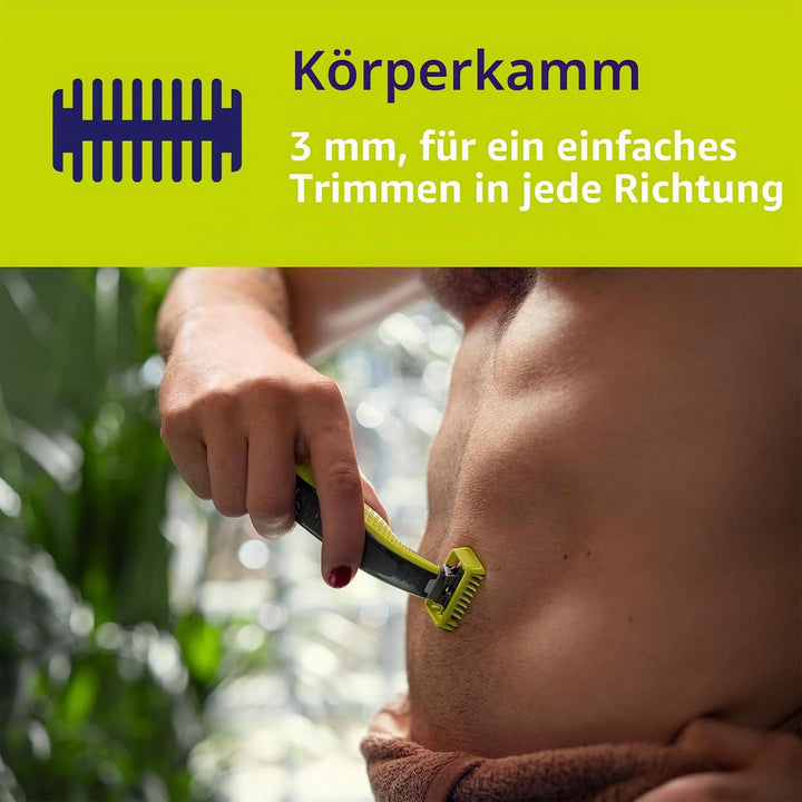 Philips OneBlade Face + Body Set mit einzigartiger OneBlade-Technologie (Modell QP620/50) QP620/50 –