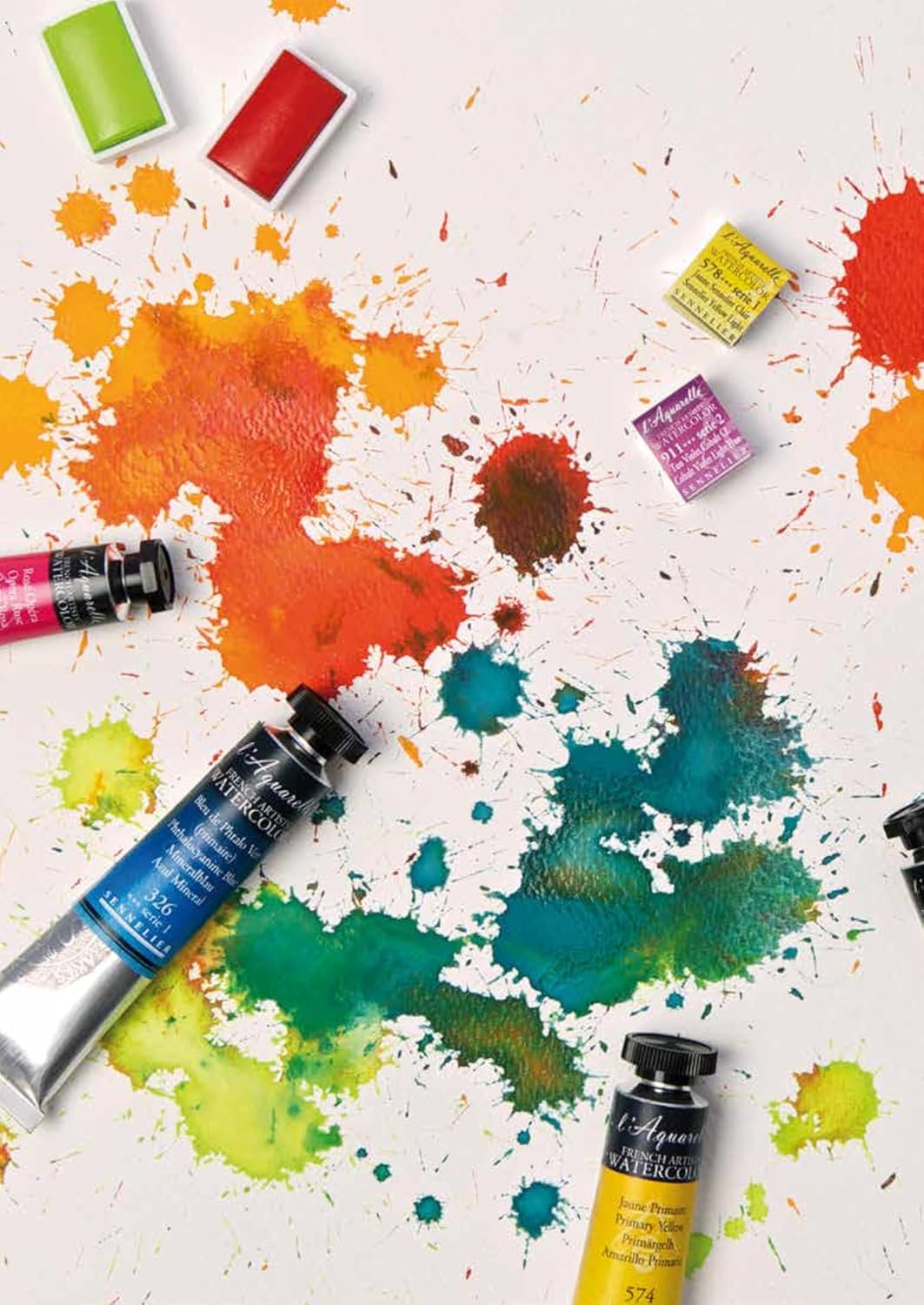 Sennelier Aquarelle Metalldose, 12 halbe Behälter