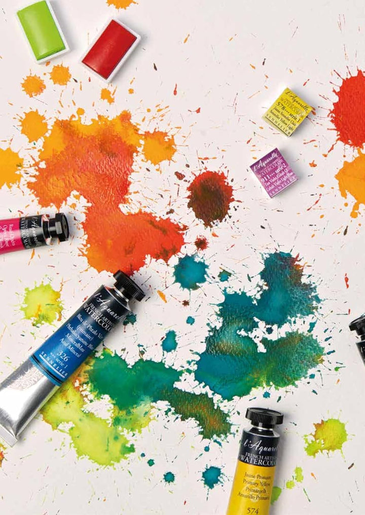 Sennelier Aquarelle Metalldose, 12 halbe Behälter