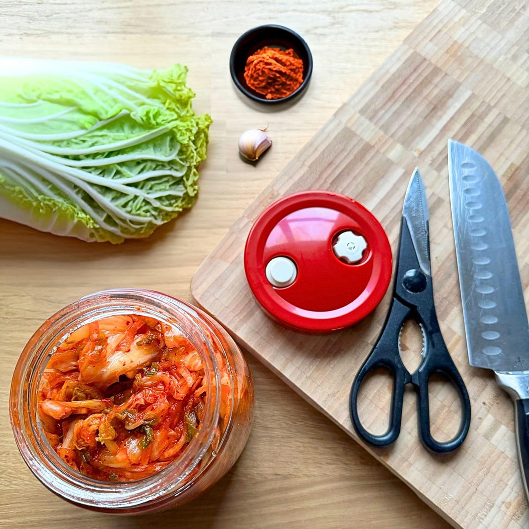 1,4 l Gärglas mit Entlüftungsventil mit 1-Wege-Entlüftung – 2 Stück Gärglas für Kefir, Kimchi, Sauer