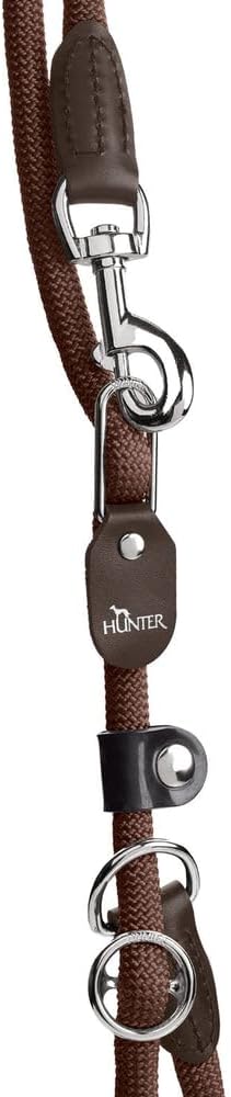 HUNTER Freestyle Retrieverleine, Tau, mit integrierter Halsung, robust, wetterfest, 1,0/260 cm, schw