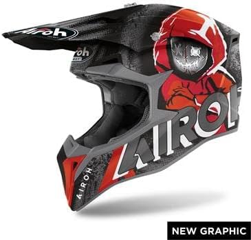 Airoh Helmet Wraap Alien Red Matt XL Rot, XL Rot