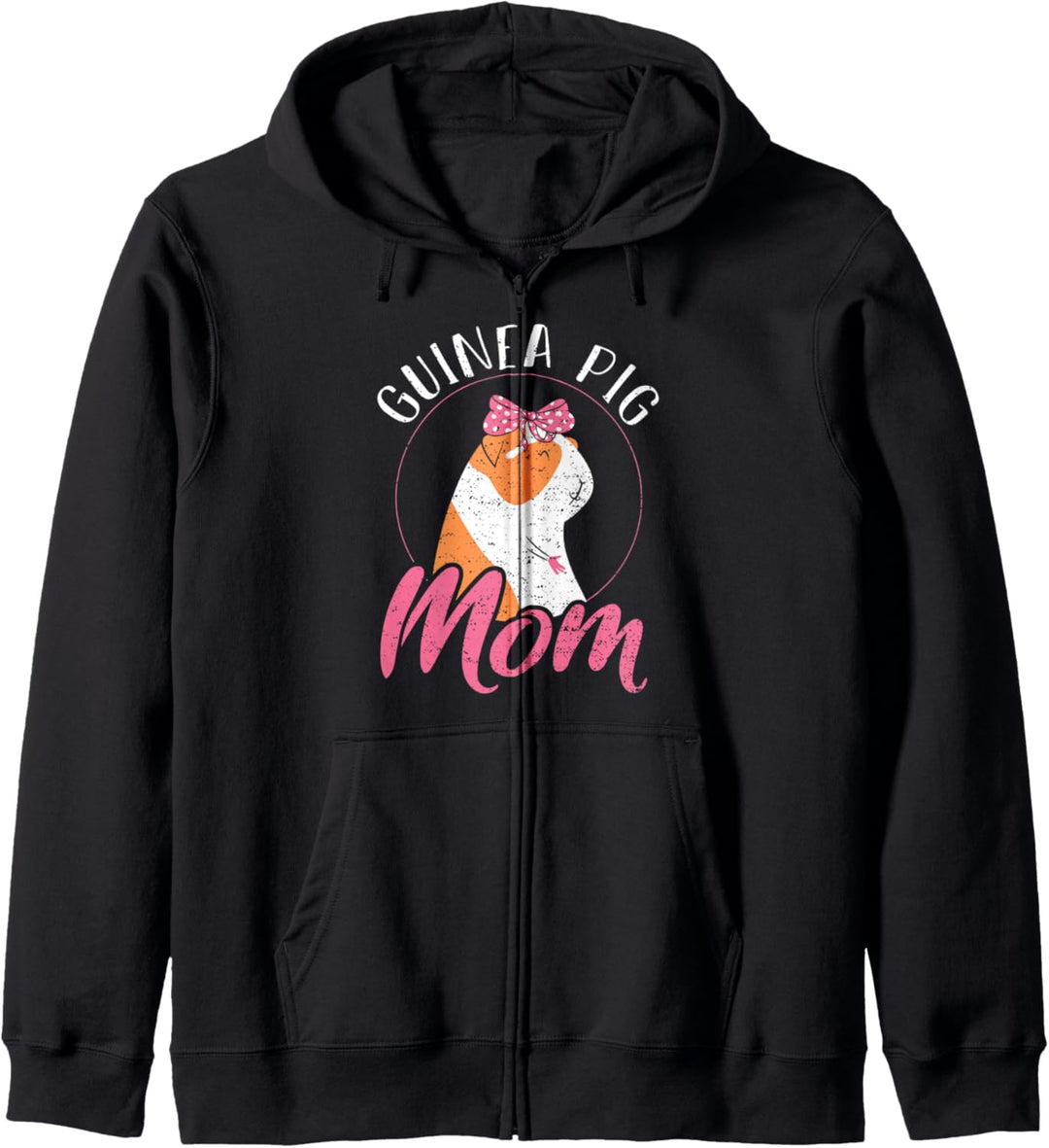 Meerschweinchen: Guinea Pig Mom - Tier Sprüche Kapuzenjacke