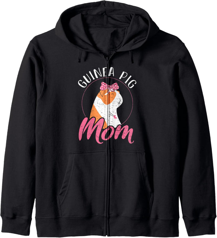 Meerschweinchen: Guinea Pig Mom - Tier Sprüche Kapuzenjacke
