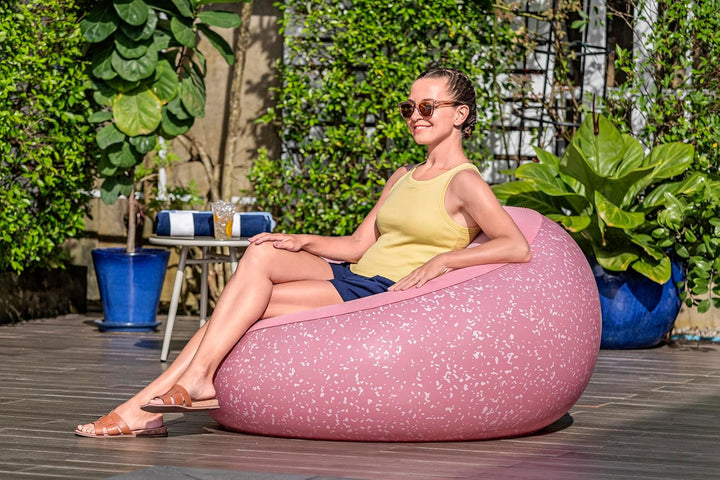Bestway Inflate-A-Chair Luftsessel 112x112x66 cm Pink – Aufblasbarer Sessel für Indoor &amp; Outdoor, Lo
