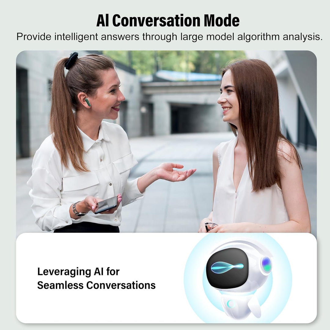 AI Kopfhörer Übersetzer, 3-in-1 Sprachübersetzer Kopfhörer 164 Sprachen mit App, 7 Übersetzungsmodi