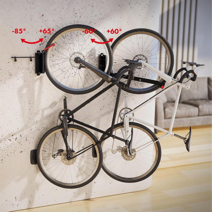 Maclean Wandhalterung für Fahrräder | Fahrradhalter klappbar mit 60° Schwenkfunktion | Fahrradträger