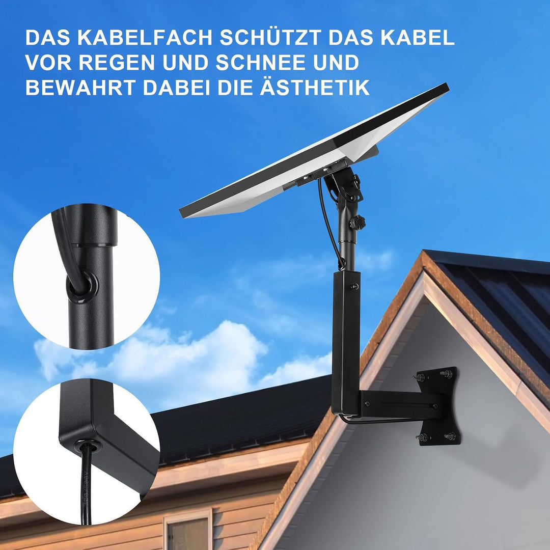 Starlink Gen 3 Halterung 360° Verstellbare V3 Starlink Wandhalterung, Vertikaler Winkel Masthalterun