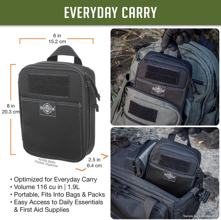 Maxpedition Beefy Pocket Organizer Tasche Einheitsgrösse Schwarz, Einheitsgrösse Schwarz
