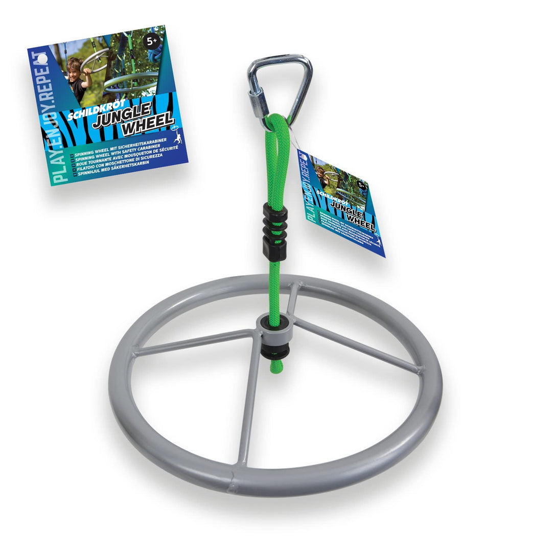 Schildkröt® Jungle Spinning Wheel, Jungle Line Zubehör, grosses Ninja Wheel aus Metall für Kinder un