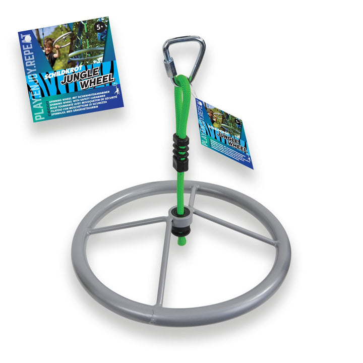 Schildkröt® Jungle Spinning Wheel, Jungle Line Zubehör, grosses Ninja Wheel aus Metall für Kinder un