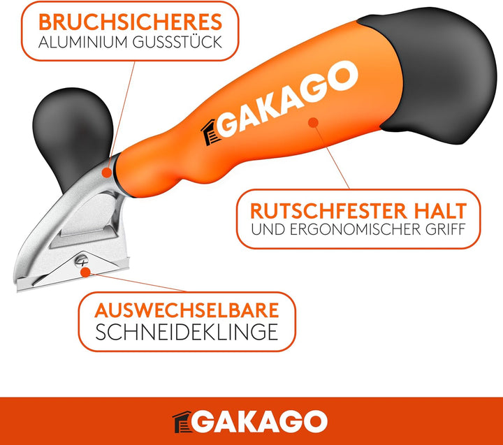 Kraft-Schaber - Hochwertige 65mm Ziehklinge aus langlebigen Wolframcarbid - Ergonomisch & rutschfest