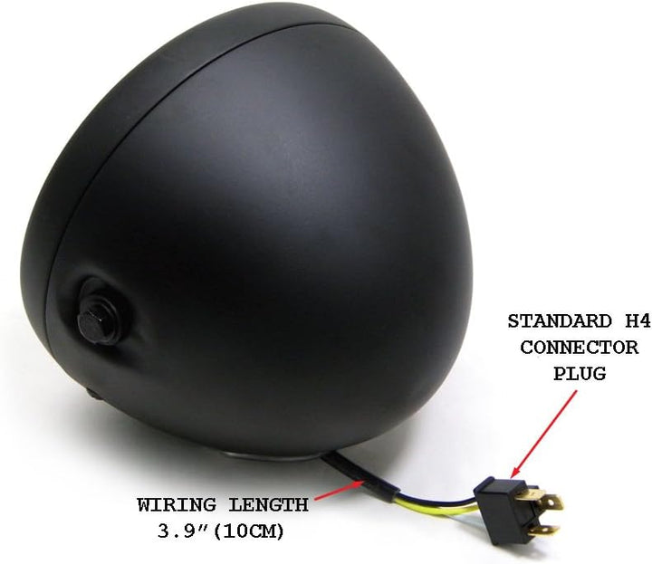 Motorrad LED Scheinwerfer 7.5 Zoll für Angepasstes Projekt Retro Cafe Racer Motorrad