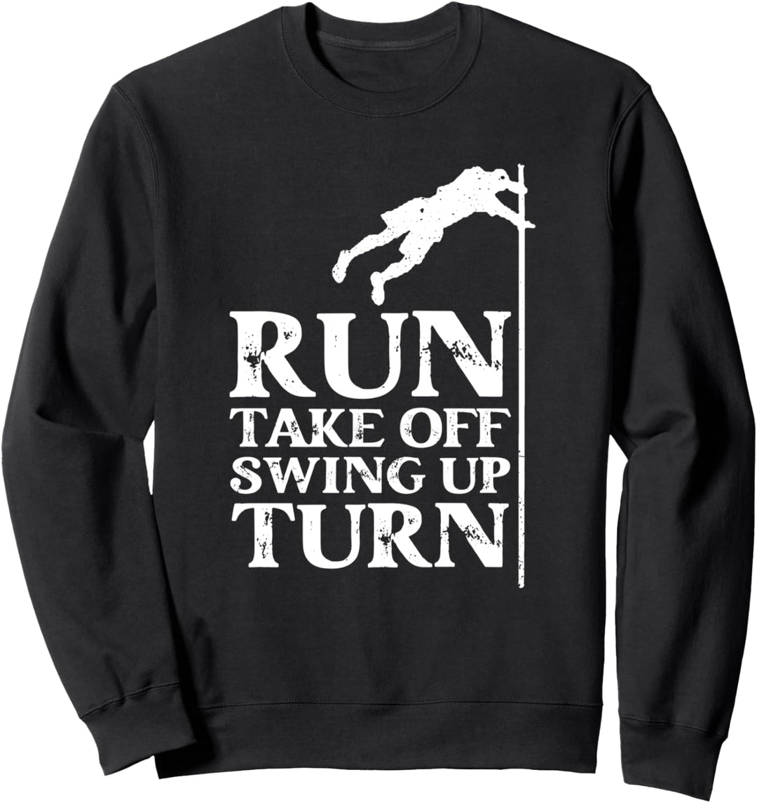 Run Take Off Swing Up Turn Pole Vault Manuell Sweatshirt