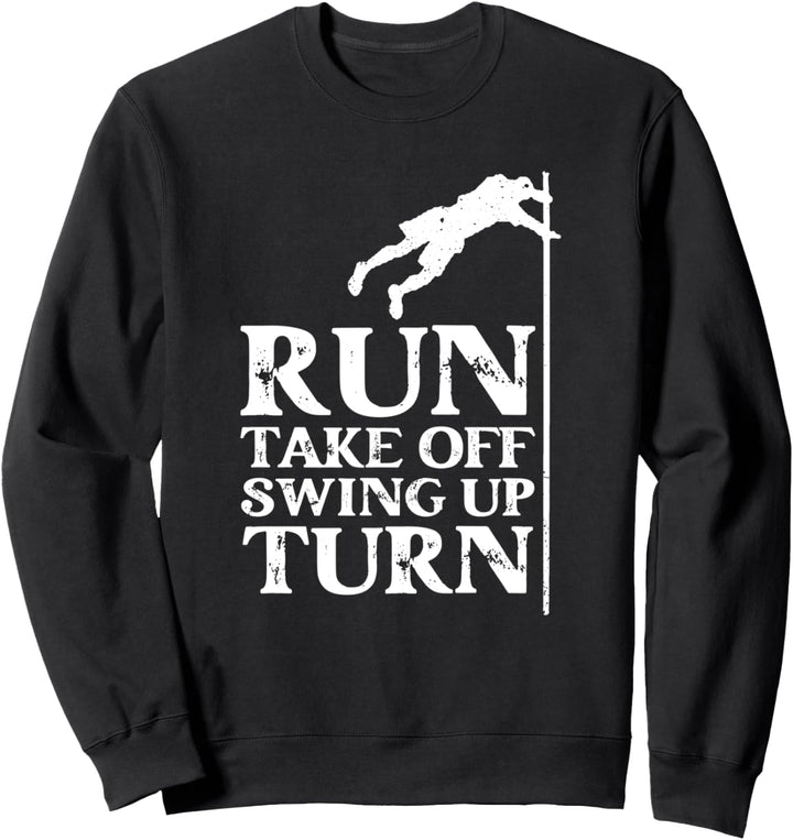 Run Take Off Swing Up Turn Pole Vault Manuell Sweatshirt