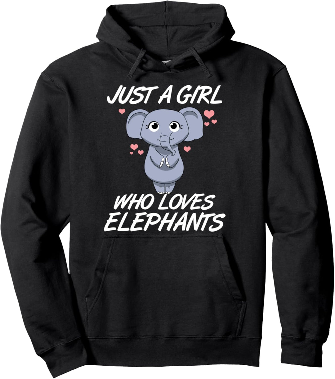 Just A Girl Who Loves Elephants Elefanten Mädchen Pullover Hoodie