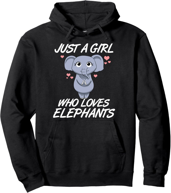 Just A Girl Who Loves Elephants Elefanten Mädchen Pullover Hoodie