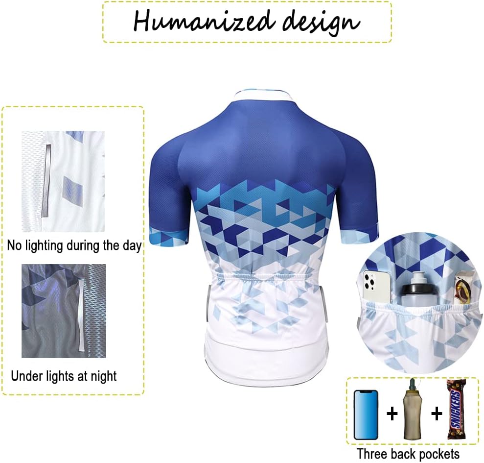 HOMTOL Radtrikot Set Herren Langarm Kurzarm Fahrradbekleidung Fahrradtrikot Triathlon Anzug Herren F