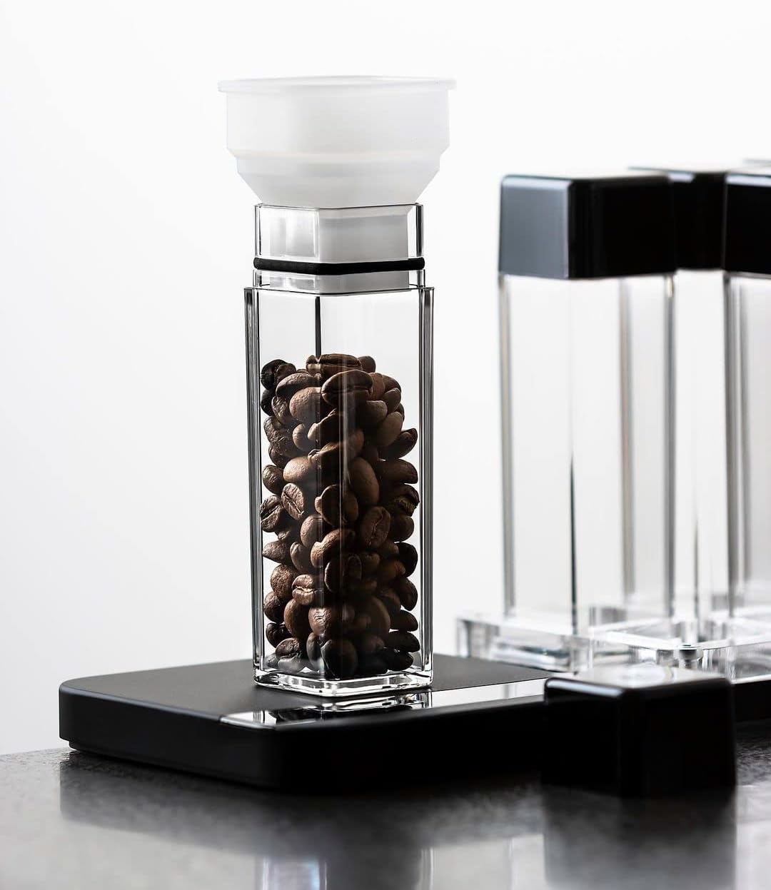 Normcore 12 Tuben Kaffeebohnen Behälter mit Ständer und Trichter - Einzeldosis-Kaffeebohnengewölbe -