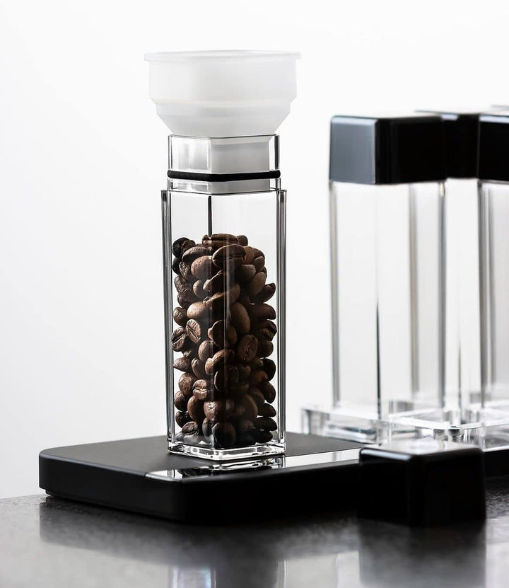 Normcore 12 Tuben Kaffeebohnen Behälter mit Ständer und Trichter - Einzeldosis-Kaffeebohnengewölbe -