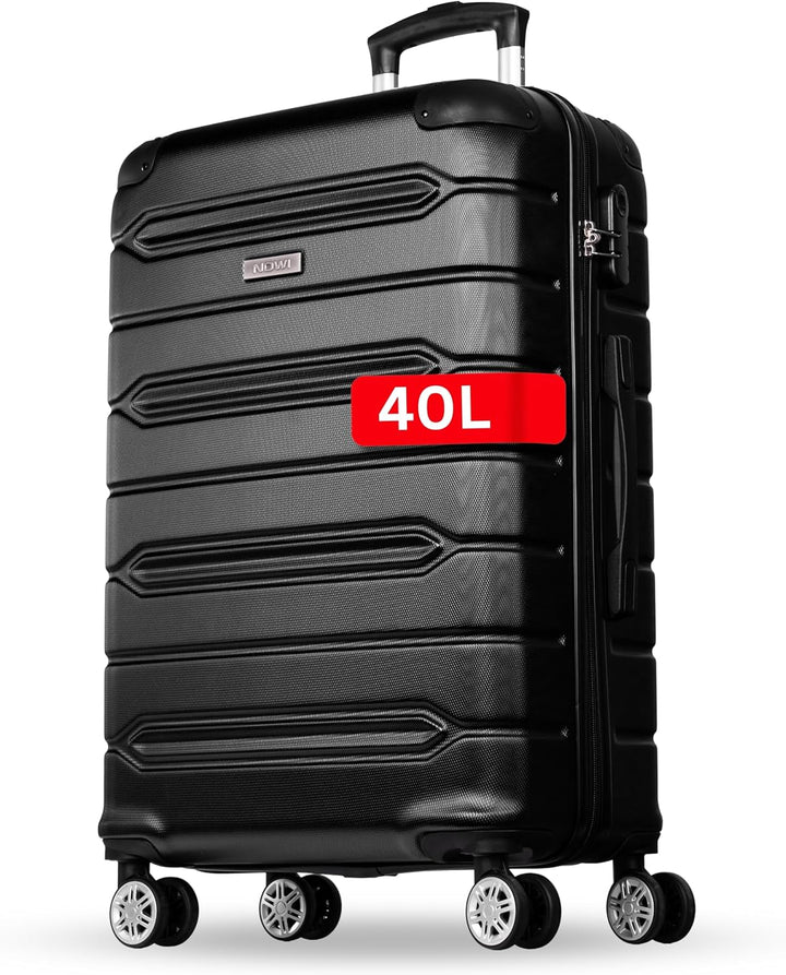 NOWI Handgepäck Koffer leicht – 40L Volumen – 8 Rollen 360° drehbar – Leichter ABS Koffer mit Zahlen